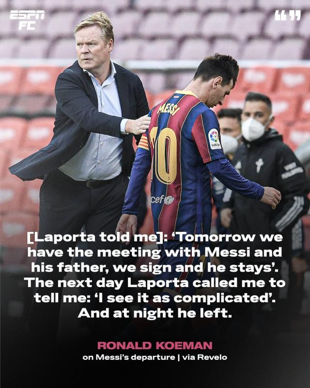 开云体育官网-科曼：拉波尔塔一天变脸，梅西不该那样离开巴萨