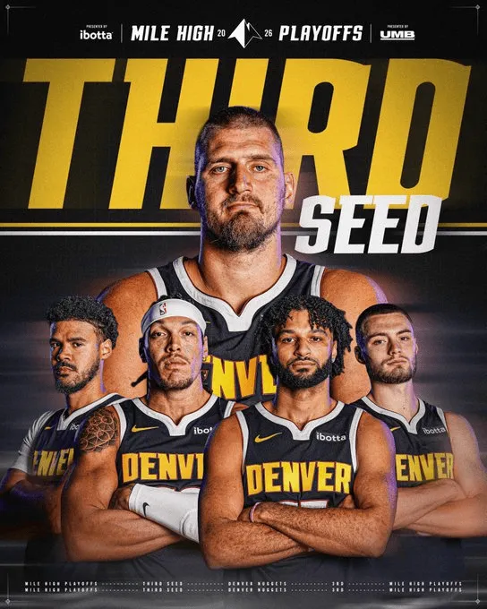 开云-再战森林狼!掘金官方晒球队夺得西部第三的海报与球迷分享